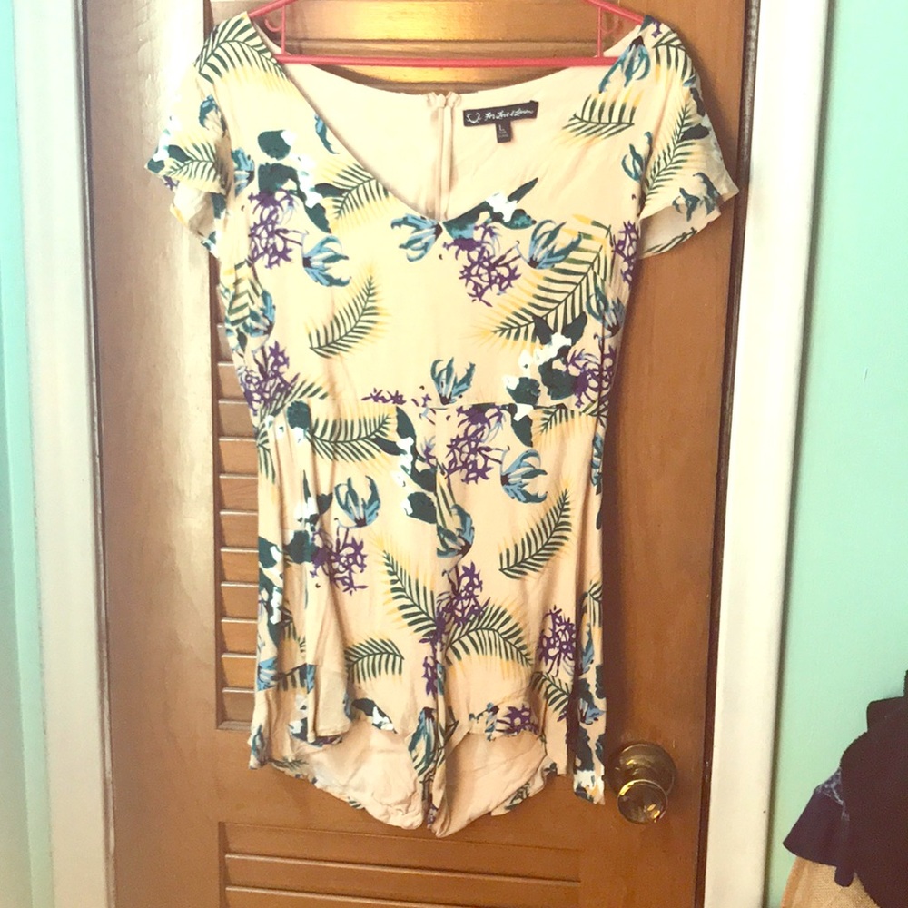 Floral scoop neck romper urban outfitters